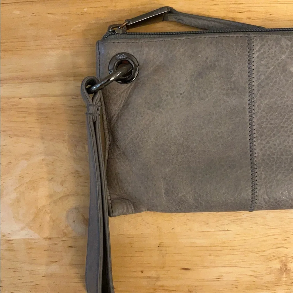 HOBO International Vida 100% Leather Wristlet Clutch.